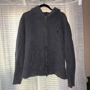 Ralph Lauren Men's Charcoal Zip-Up Sweater